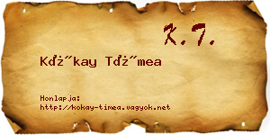 Kókay Tímea névjegykártya